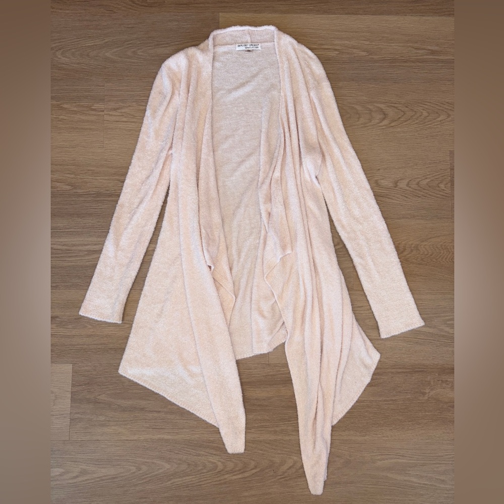 Barefoot Dreams Bamboo Chic Lite Women's Cream Open Front Cardigan size s/m
